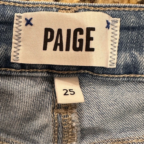 PAIGE Brigette Cropped Boyfriend Jeans Siri Deconstructed size 25 - Picture 5 of 8
